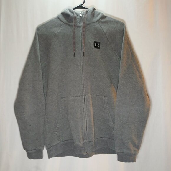 Under Armour Men's Full Zip Hoodie Size M Comfortable Casual Gray Fleece Sweatsh - Picture 5 of 12